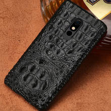100% Genuine Crocodile Leather Phone case For LG Stylo 5 Covers Luxury Cases for LG Stylo 4 V40 V50 G7 G8 ThinQ G8s ThinQ G6 G5 2024 - buy cheap