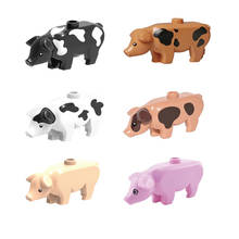 5 pçs/set Animais Figuras Modelo de Porco Acessórios de Campo Farm Brinquedos Presentes Para Crianças Amigos Compatível Blocos de Construção Da Cidade 2024 - compre barato