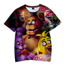 Camiseta de Five Nights at FNAF 3D para niños, ropa de calle de verano, camiseta de oso de dibujos animados, Tops de marca, novedad de 2020 2024 - compra barato