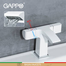 Gappo-grifo termostático para lavabo de baño, mezclador de agua en cascada, G1007-50 de grúa, color blanco 2024 - compra barato