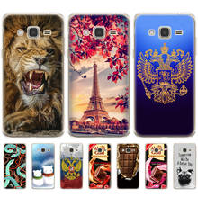 Capa de silicone para samsung j3 2015, capa macia de tpu para samsung galaxy j3 2016, capa j320 j320f com pintura e amortecedor coque protetor 2024 - compre barato