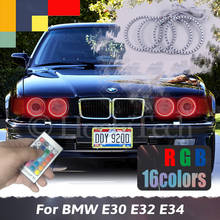 For BMW E30 E32 E34 Daytime Running Light DRL Angel Eyes LED RGB Multi-color Headlight Halo Ring Kit 2024 - buy cheap