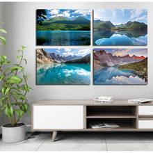 Yumeart-Póster nórdico para decoración del hogar, pintura en lienzo, impresiones artísticas de montaña y Lago, imagen de pared Natural, decoración artística para sala de estar 2024 - compra barato