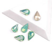 YANRUO 4300 K9 Glitter Glass Rhinestones Pear Shaped Pacific Opal Nail Rhinestone 3D Jewelry making Bead DIY Nail Art Decoration 2024 - buy cheap