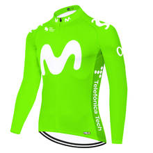 2022 movistar Long Sleeve summer spring quick dry cycling Jersey Bike Bicycle Shirt cycling clothing MEN winter cycling wear 2024 - buy cheap