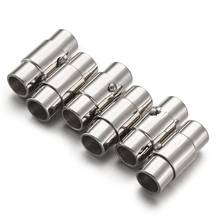10pcs Smooth 304 Stainless Steel Magnetic Screw Clasps for Necklace Bracelet Jewelry Making Accessories 18x7.5mm Hole: 5mm 2024 - buy cheap