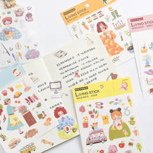 Creative Cute Cartoon Stickers Kawaii Decoration Handbook DIY Colorful Paper Sticker Daily Life Diary Stationery Supplies 06569 2024 - buy cheap