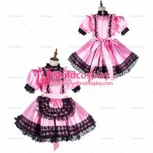 Fondcosplay-Vestido corto de satén rosa para adulto, disfraz sexy de sirvienta cruzada, uniforme Bloqueable, hecho a medida [G2158] 2024 - compra barato