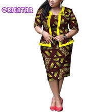 Elegant Women African Dresses African Wax Print Bazin Riche Coat and Dress with Traditional African Clothing Lady Outfits WY4375 2024 - buy cheap