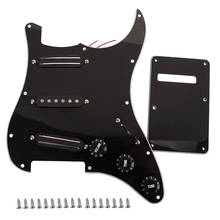 HOT Black 3-Ply Sss Dual Rail Pickups Loaded Prewired Guitar Pickguards For 11 Hole Electric Guitar 2024 - buy cheap