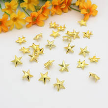 200pcs 15mm Gold Plated Star Studs Metal Claw Beads Nailhead Punk Studs Rivet Belt/Leather/Bracelets/shoes/Clothes Accessories 2024 - buy cheap