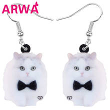 Bonsny de acrílico Bow-knot Shih Tzu gato gatito pendientes gota colgante Animal joyería mujeres niñas adolescentes fiesta decoración regalo accesorio 2024 - compra barato