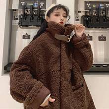 Women Faux Fur Lambswool Oversized Jacket Teddy Bear Coats Vintage Fashion Faux Fur Coat Winter Hairly Warm Ladies Outerwears 2024 - buy cheap