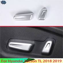 Para hyundai ix35 2018 2019 abs chrome interior interruptor de ajuste do assento interior botão capa guarnição 2024 - compre barato