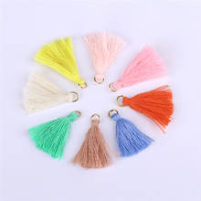 100PCS 3.5CM Mini Tassel Metal Ring Polyester Tassel DIY Pendant Jewelry Making Fringe Trim Craft Tassel Sewing Accessorie 2024 - buy cheap