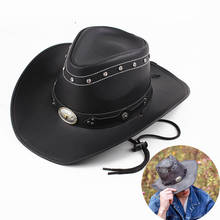 Fashion Women's Men's Wool Hollow Western Cowboy Hat With Sun God Belt Cowgirl Jazz Toca Sombrero Godfather Cap Size 56-58CM 2024 - buy cheap