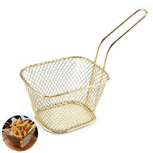 Stainless Steel Square Fries Fried Basket Fryer Strainer Snacks Food Net Mesh Oil Draining Basket Kitchen Frying Cooking Tool 2024 - buy cheap