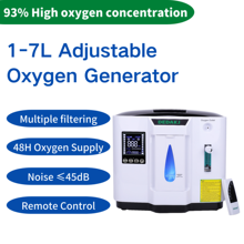 110V/220V DEDAKJ DE-1A 1L-7L Portable Oxygene Concentrator Machine Manual Adjusted High Concentration Home Care Oxygen Generator 2024 - buy cheap