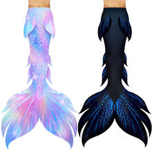 Customized Adult Women Mermaid Tail with Monofin Cosplay Costume kids Girl Women Swimmable Swimwear Beach Swimming Cosplay Party 2024 - buy cheap