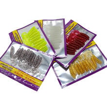 Señuelos de Pesca de cebo blando, 6,5 cm/2,5g, gusanos de cola única, señuelo Artificial, larva, mandarina, Swimbait, bolsa de 10 piezas 2024 - compra barato