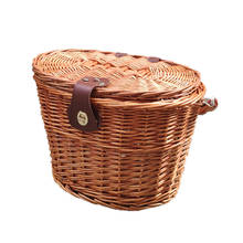 Bike Woven Basket Detachable Front Handlebar Crate Universal Baskets For Boys Girls Bikes Bicycle Handwoven Front Wicker Basket 2024 - buy cheap