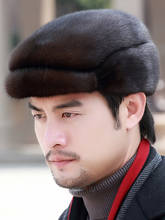 Aorice Man Real Mink Fur Hat Cap 2021 New Winter Snow Unisex Natural Mink Fur Beret Hats Caps HF008 2024 - buy cheap