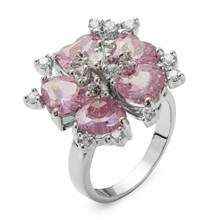 Fleure Esme-Anillos De Compromiso vintage para mujer, joyería y accesorios para mujer, rosa, púrpura, Circonia cúbica, rodio plateado R507 R510 2024 - compra barato