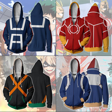 Sudadera con capucha con estampado 3D de Anime My Boku No Hero Academia para hombre, sudaderas estilo hip-hop, chaqueta con cremallera, ropa de invierno, ropa de calle, Top 2024 - compra barato