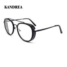 KANDREA 2021 New Trends Office Unisex Oversized Round Glasses Frame Computer Women Metal Eyeglasses Big Size Men Eyewear Frame 2024 - buy cheap