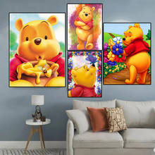 Cartoon Winnie The Pooh Disney Canvas Art Wall Painting Animation Portrait Watercolor Posters Pictures Kids Room Decor Cuadros 2024 - buy cheap