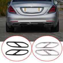 For Mercedes Benz S Class 2018 Car 304 Stainless Steel Exhaust Tailpipe Cover Trim For Mercedes-benz S-Class 2018 Accessories 2024 - buy cheap