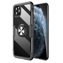 Capa magnética à prova de choque com cobertura total, para iphone 12 mini 11 pro x xr xs max 6 7 8 plus, capa de anel transparente 2024 - compre barato