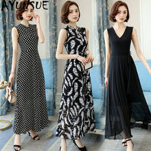 AYUNSUE Summer Elegant Dress Women 2020 Fashion Mesh Polka Dot Long Dress Maxi Sleeveless Vintage Sexy Vestidos Mujer A033 J4209 2024 - buy cheap