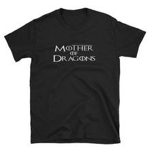 Camiseta mãe de dragões para mulheres, camiseta feminina com gola redonda e estampa de letras, manga curta para mamãe e rua 2024 - compre barato