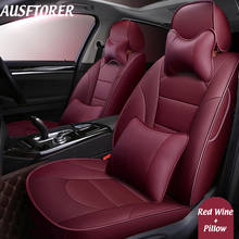 AUSFTORER натуральная кожа подушка автомобильное сиденье для Volkswagen VW Phaeton аксессуары автомобильные чехлы для сидений Автомобильные поддерживающие протекторы 2024 - купить недорого