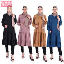 Ramadán Eid Mubarak corto Abaya Turquía árabe Malasia Hijab vestido musulmán Ropa islámica Abayas para Mujer Ropa Mujer Musulmana 2024 - compra barato