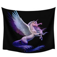 Wall Tapestry Unicorn Starry Sky Myth Tapestry Wall Hanging Home Decor Tapestries Bedroom 2024 - buy cheap