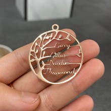 Personalized Family Tree Of Life Custom Name Necklace Stainless Steel Gold Color For Women And Men Letter Collier Christmas Gift 2024 - buy cheap