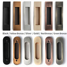 One Pair Hidden Door Handles Zinc Alloy Recessed Pull Sliding Door Handles Bedroom Door Cabinet Handle Furniture Handle Hardware 2024 - buy cheap