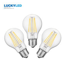 Luckyled lâmpada led 2w 4w 6 8w 240v 220v e27 a60 retro edison led filamento lâmpada para decoração de casa iluminação interna 2024 - compre barato