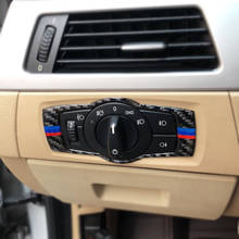 Interruptor de Faro de fibra de carbono para coche, cubierta de moldura de marco para BMW Serie 3, E90, E92, E93, 2005, 2006, 2007, 2008, 2009, 2010, 2011, 2012 2024 - compra barato