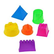 6pcs/set Portable Castle Sand Clay Mold Building Blocks Sandcastle Toys Kids Toy Child Pyramid Baby Beach Sand A0I6 2024 - buy cheap