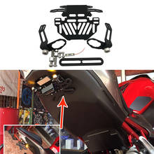CNC Motorcycle License Plate Frame Mount Holder Bracket LED Light For YAMAHA YZF R25 R1 R6 2005-2018 2019 2020 r3 fz1 mt 09 07 2024 - buy cheap