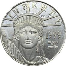 Moneda de lingote de 100 dólares de los Estados Unidos de América, monedas conmemorativas de copia de plata chapada en 1999 2024 - compra barato
