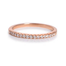 Anillo de oro rosa de 18k, anillo eterno de moissanita de Color DF, joyería de aniversario de compromiso de diamante de laboratorio, anillo de cola 2024 - compra barato
