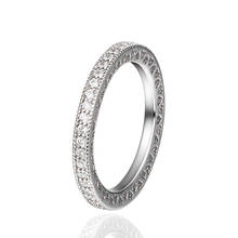 Anel 925 de prata esterlina genuína, anéis para mulheres, joia de moda, para casamento e noivado 2024 - compre barato