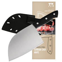 XYJ-Juego de cuchillos de cocina de carnicero Tang, cuchillo de Chef serbio para acampar al aire libre, herramienta de regalo, funda de cuchillo exquisita, hecho a mano 2024 - compra barato