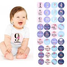 12pcs/set Baby Pregnant Women Monthly Photograph Sticker Fun Month Milestone Stickers DIY Kid Souvenirs Prop 2024 - buy cheap