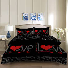 Wedding Lover Pattern Duvet Cover Set Double Queen King Bedding Set Single Twin Full Size Bedclothes For Children Kid Girl Women 2024 - buy cheap