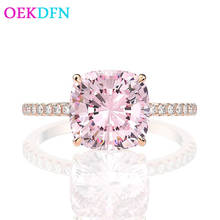 OEKDFN Real 925 Sterling Silver Ring Created Moissanite Sapphire Gemstone Wedding Engagement Rose Gold Bands Women Fine Jewelry 2024 - buy cheap